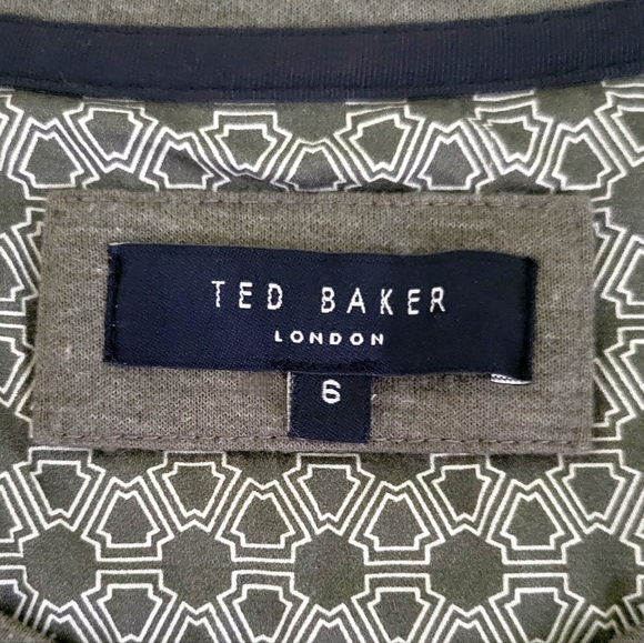 *Sold* Ted Baker London Men's Khaos Green Slim Fit Tee Shirt Short Sleeve - Picture 9 of 13